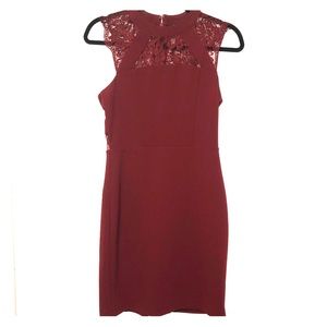 Burgundy Lace Dress